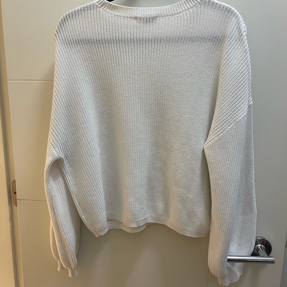 Gentle Fawn white knit pullover sweater - Picture 2 of 4